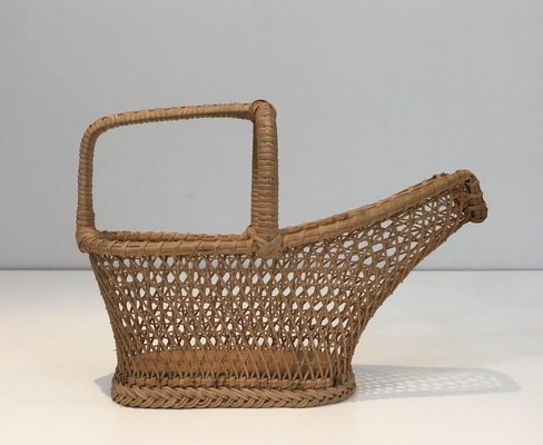 French Rattan Bottle Holder, 1970s-BA-699489