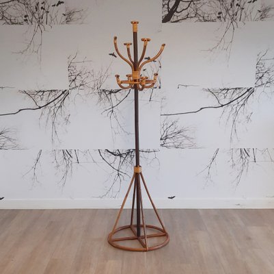 French Rattan Coat Stand, 1960s-SJU-1452964