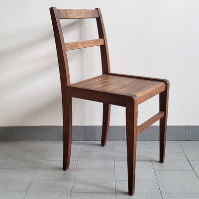 French Reconstruction Chair in Beech by René Gabriel, 1940s-CGX-1718372