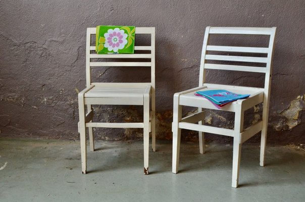 French Reconstruction Chairs by René Gabriel, Set of 2-AIU-1058054