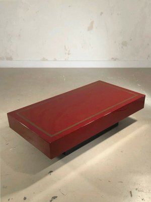 French Rectangular Lacquered Coffee Table by Jean-Claude Mahey, 1970s-NLF-1121882