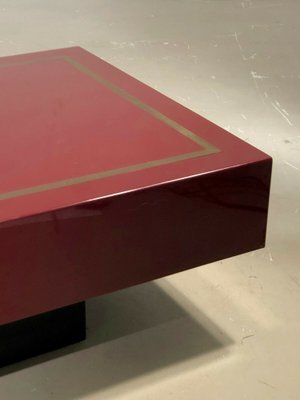 French Rectangular Lacquered Coffee Table by Jean-Claude Mahey, 1970s-NLF-1121882