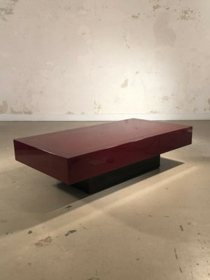 French Rectangular Lacquered Coffee Table by Jean-Claude Mahey, 1970s-NLF-1121882