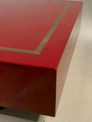 French Rectangular Lacquered Coffee Table by Jean-Claude Mahey, 1970s-NLF-1121882