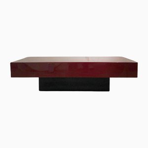 French Rectangular Lacquered Coffee Table by Jean-Claude Mahey, 1970s-NLF-1121882