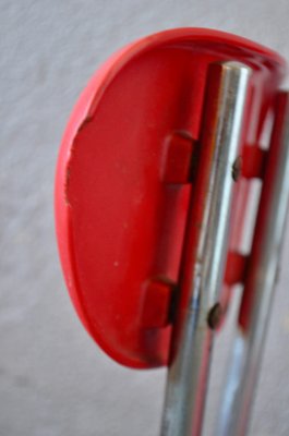 French Red Plastic Chairs, 1950s, Set of 2-AIU-1078903