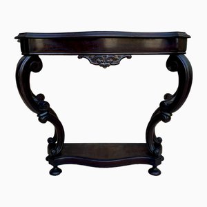 French Regency Console Table in Carved Walnut-NOU-2041378