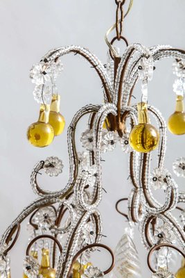 French Regency Crystal Beads Chandelier, 1920s-KL-620439