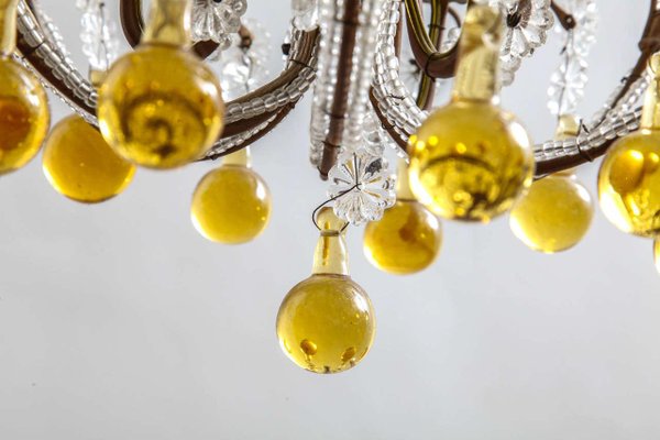 French Regency Crystal Beads Chandelier, 1920s-KL-620439