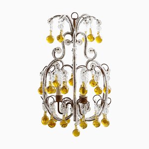 French Regency Crystal Beads Chandelier, 1920s-KL-620439