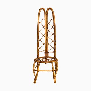 French Riviera Rattan & Bamboo Side Chair, France, 1960s-YUW-1346148