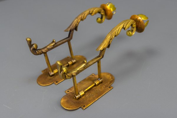 French Rococo Piano Wall Sconces Swivel Candleholders, 1900s, Set of 2-KEG-1719692