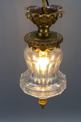 French Rococo Style Bronze and Crystal Glass Flush Mount, 1890s-KEG-1732610