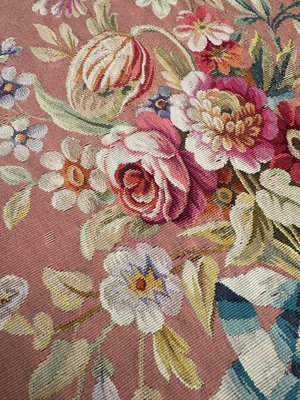 French Round Aubusson Tapestry from Bobyrugs, 1890s-YMM-1803428