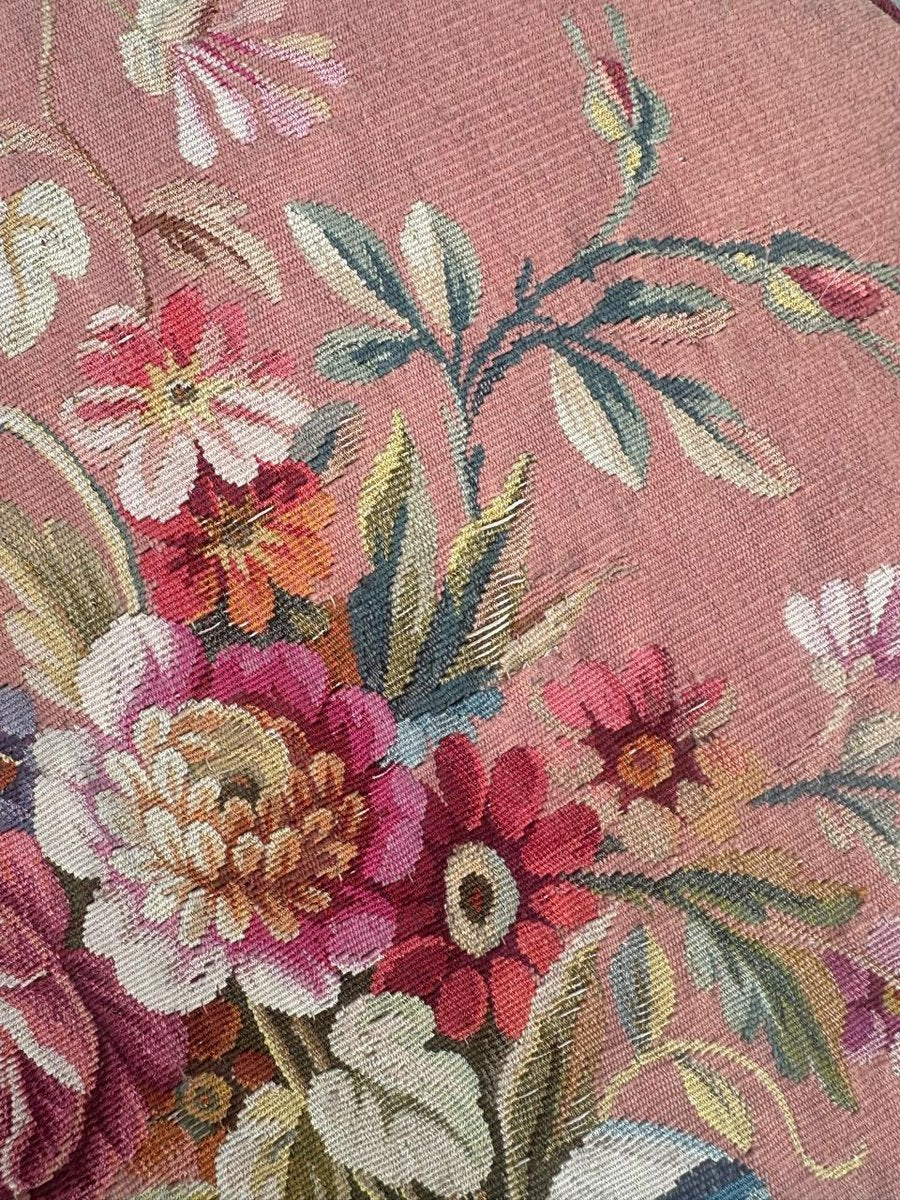 French Round Aubusson Tapestry from Bobyrugs, 1890s