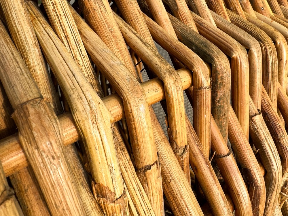 French Rustic Basket in Thick Willow, 1960s