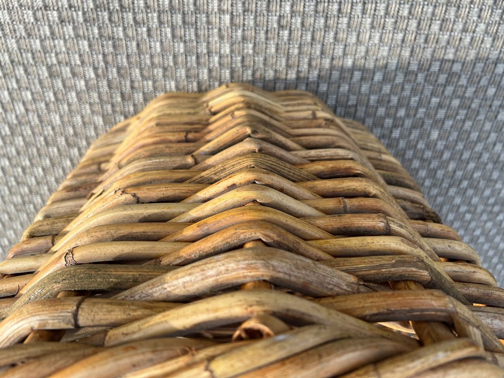 French Rustic Basket in Thick Willow, 1960s