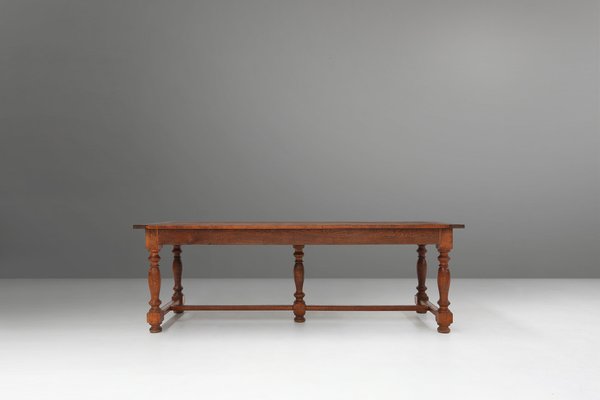 French Rustic Oak Dining Table, 1930s-YSY-1728689