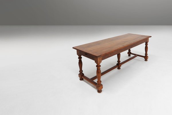 French Rustic Oak Dining Table, 1930s-YSY-1728689