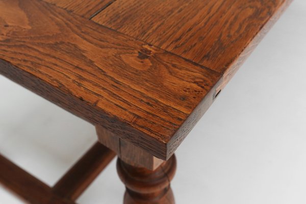 French Rustic Oak Dining Table, 1930s-YSY-1728689