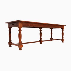 French Rustic Oak Dining Table, 1930s-YSY-1728689