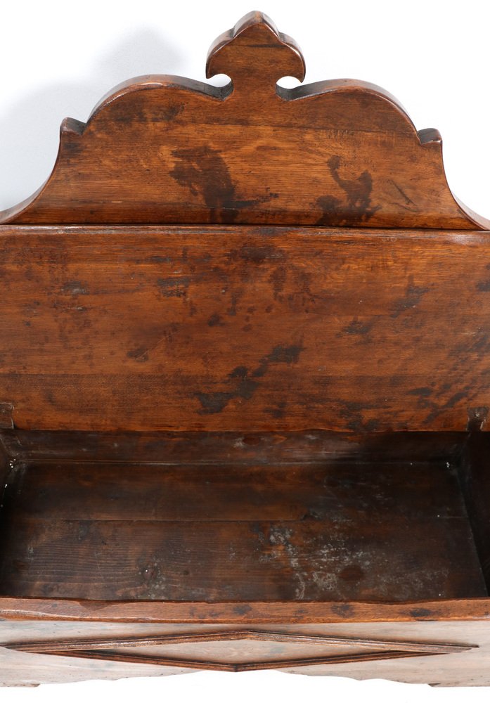 French Rustic Provincial Oak Hall Bench, 1900s