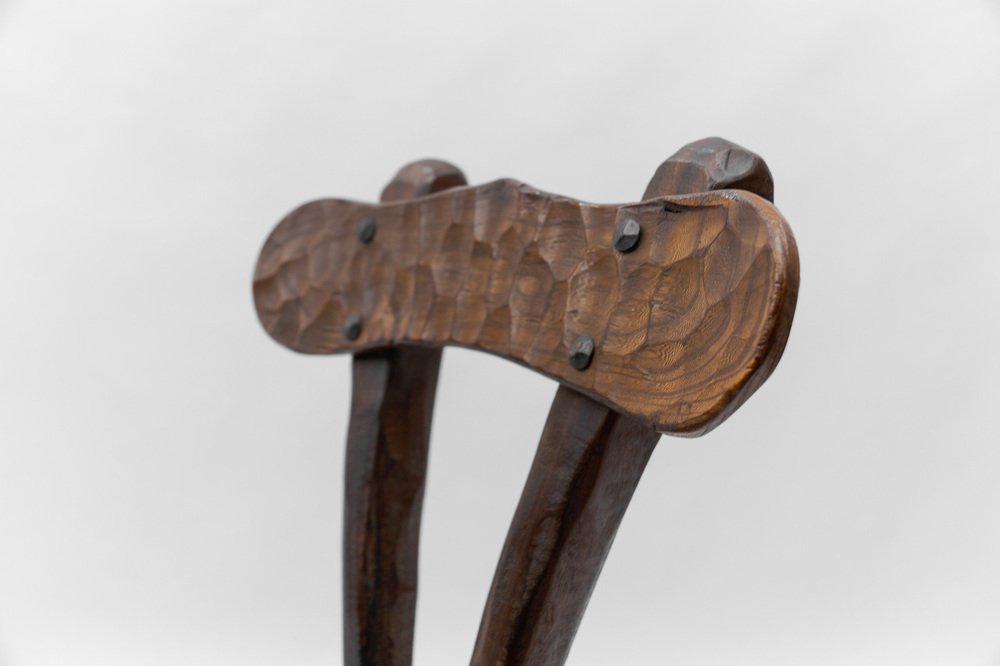 French Rustic Provincial Sculptured Chair in the style of Alexandre Noll, 1960s