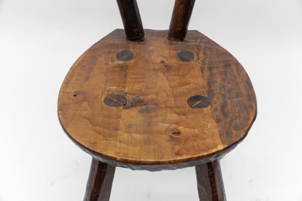 French Rustic Provincial Sculptured Chair in the style of Alexandre Noll, 1960s