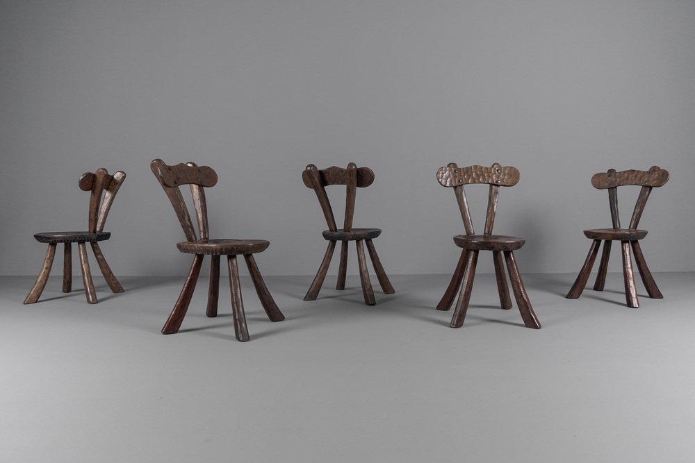 French Rustic Provincial Sculptured Chair in the style of Alexandre Noll, 1960s