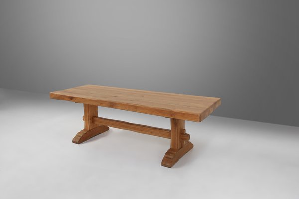 French Rustic Wooden Dining Table, 1950s-YSY-1815165