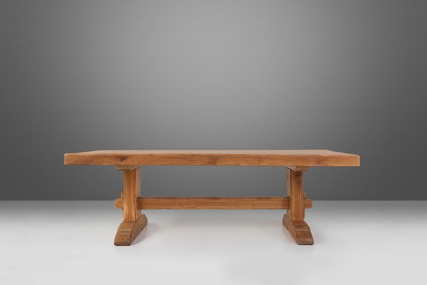 French Rustic Wooden Dining Table, 1950s-YSY-1815165