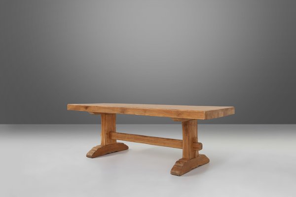 French Rustic Wooden Dining Table, 1950s-YSY-1815165