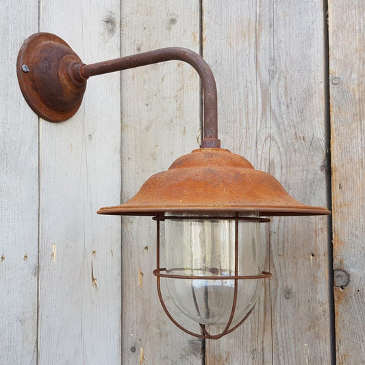 French Rusty Outdoor Barn Lamp Light