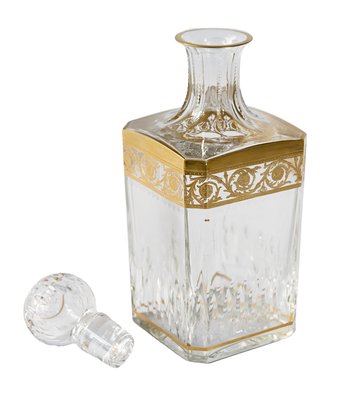 French Saint Louis Crystal Thistle Whiskey Carafe-ZVH-1193212