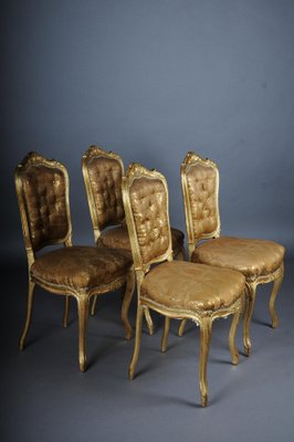 French Salon Chairs from Bellevue Palace, Berlin, 1890s, Set of 4-FLW-1402014