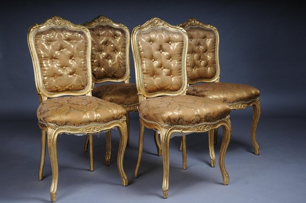 French Salon Chairs from Bellevue Palace, Berlin, 1890s, Set of 4-FLW-1402014