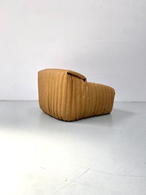 French Sandra Lounge Chair with Cushion in Thick Camel Leather by Annie Hiéronimus for Cinna/Ligne Roset-XLZ-1998464