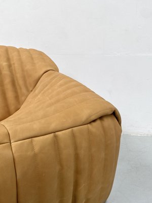 French Sandra Lounge Chair with Cushion in Thick Camel Leather by Annie Hiéronimus for Cinna/Ligne Roset-XLZ-1998464