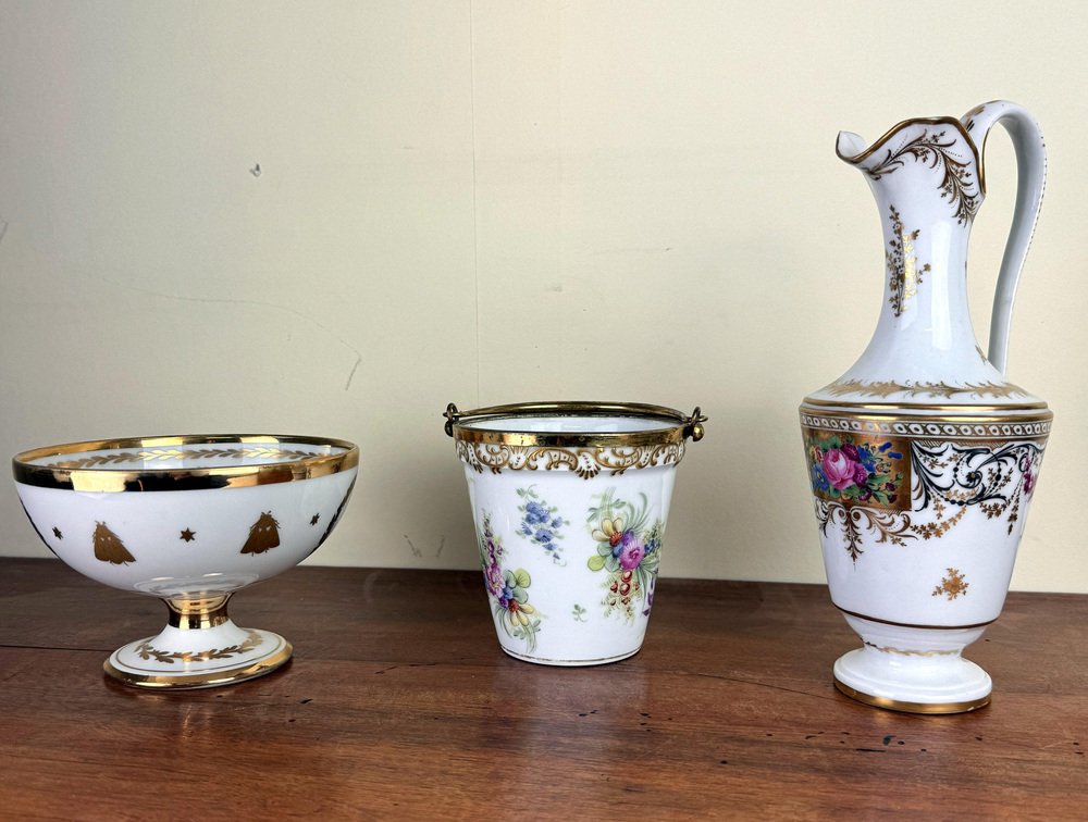 French Saxony and Porcelain, Set of 3