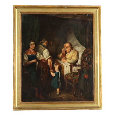 French School Artist, Genre Scene, Oil on Canvas, 19th Century-VMM-2033331