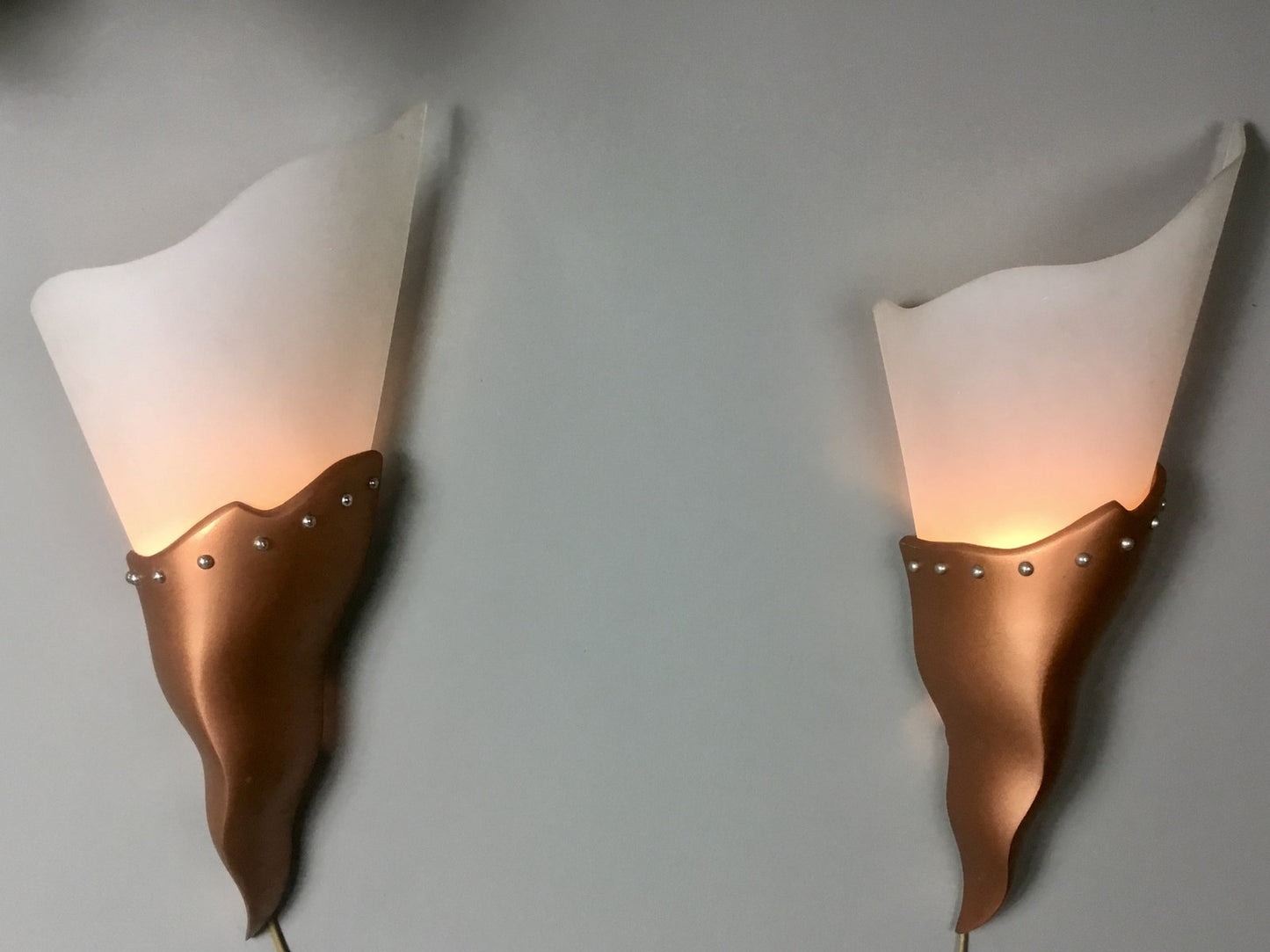 French Sconces from Maison Lucien Gau, 1970s, Set of 2