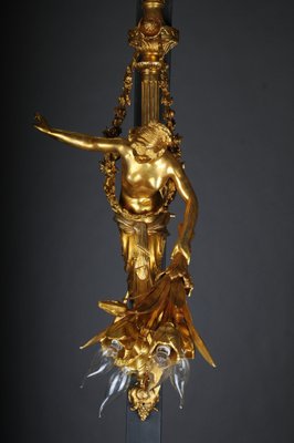 French Sconces in Gilt Bronze, Paris, 20th Century, Set of 2-FLW-1755028