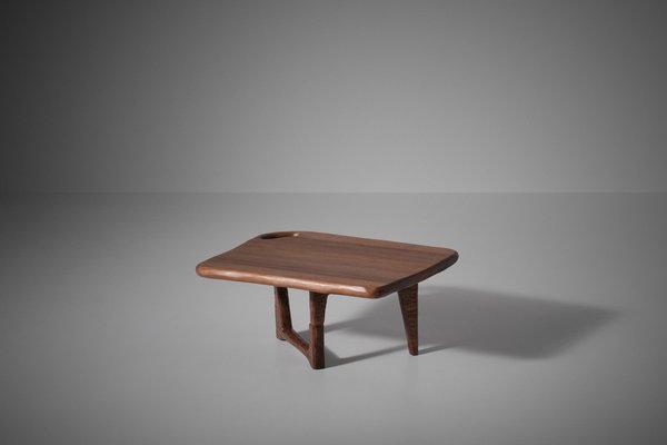 French Sculptural Wooden Coffee Table, 1960s-CO-1223342