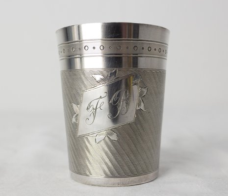 French Silver Metal Goblet, 1900s-RIU-1323197