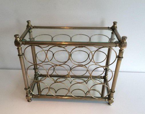 French Silver-Plated Bottle Rack, 1970s-BA-766257