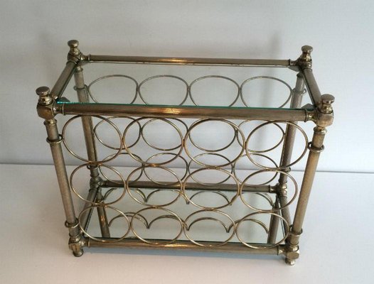 French Silver-Plated Bottle Rack, 1970s-BA-766257