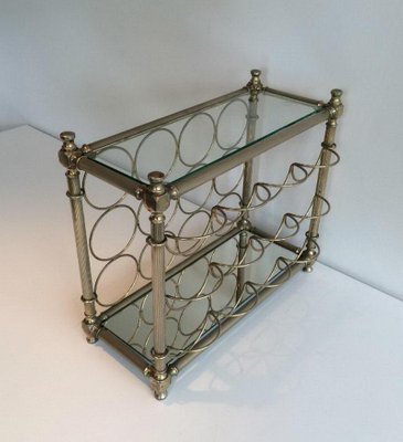 French Silver-Plated Bottle Rack, 1970s-BA-766257