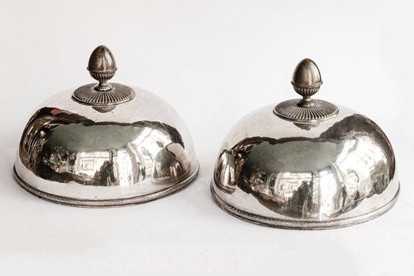 French Silver Plated Food Serving Dome, 1890s-YK-2023158