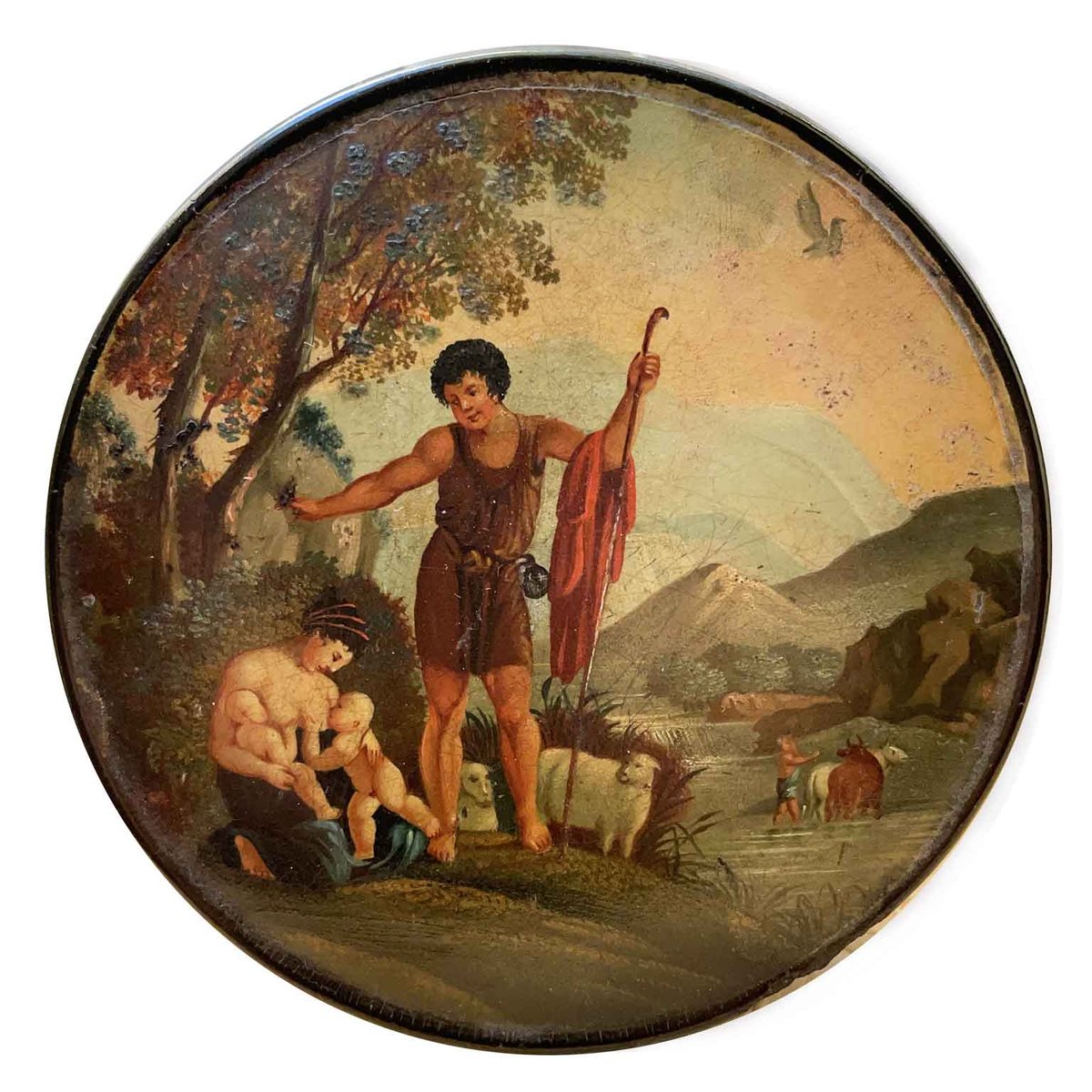 French Snuffbox in Papier Maché, 1800