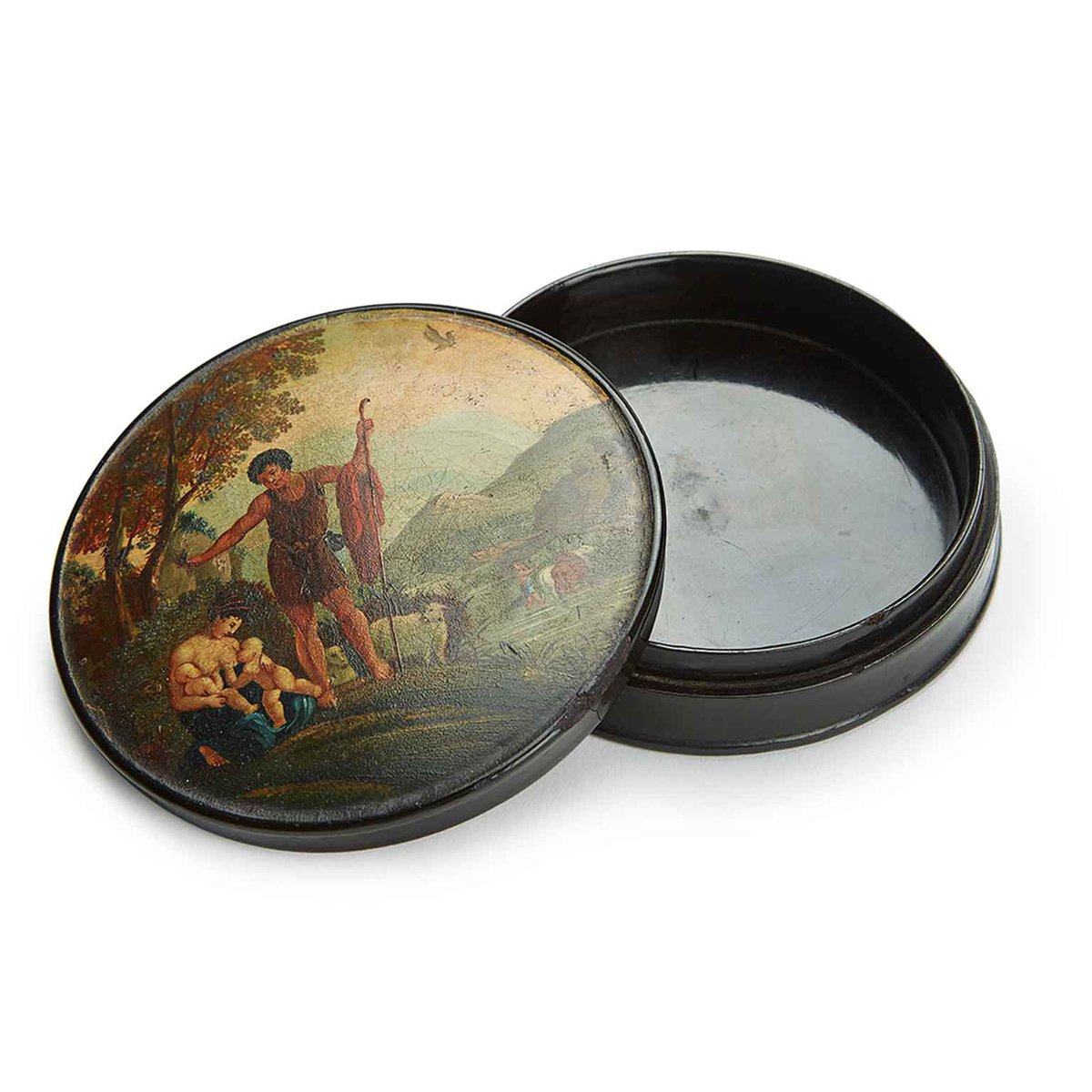 French Snuffbox in Papier Maché, 1800